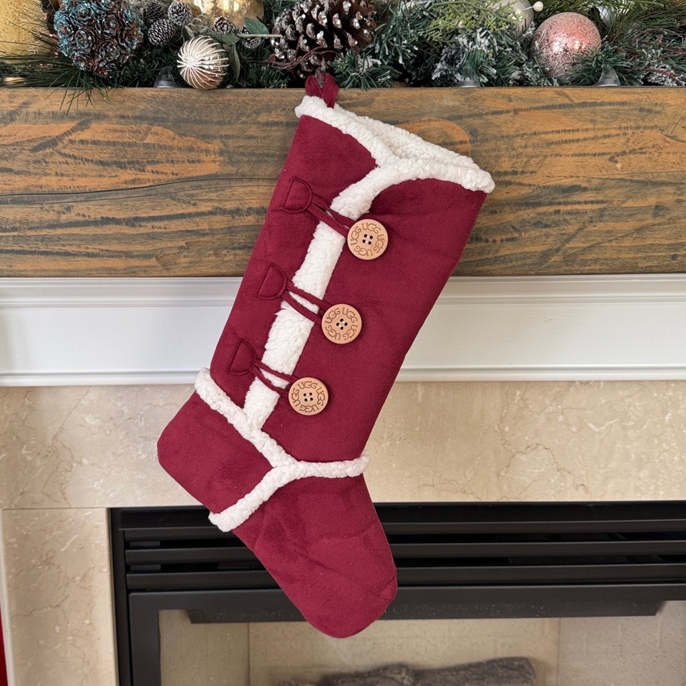 UGG Burgundy Christmas Stocking
